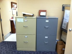 Heavy Duty Map File Cabinets by Ulrich. These store 18" x 24" Maps, ANSI C size