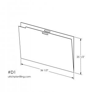 Ulrich D or A1 size, 24" x 36", Flat File Folder for organizing Maps and Plans in flat file cabinet