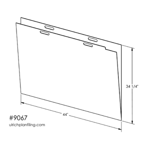 9067 Folder for Ulrich 4230 Planfile. For E1, 30 x 42 inch max sheet size maps, plan or other large document filing.