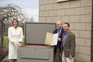Ulrich Facility - Celebrating the 100th anniversary of the Ulrich Plan file patent. This cabinet was designed for map storage, plan storage, blueprint storage.