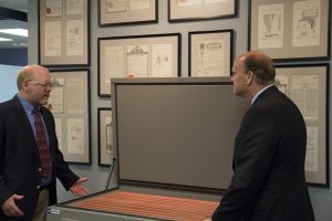 Congressman Tom Reed and Dan Berry discuss the Ulrich Plan file - vertical filing features for map storage